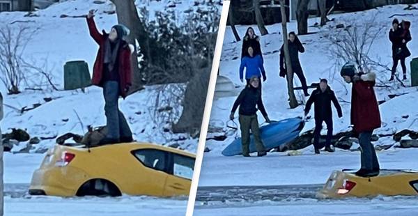 Woman Caught ‘Taking Selfie’ As Rescuers Rushed To Save Her From Sinking Car