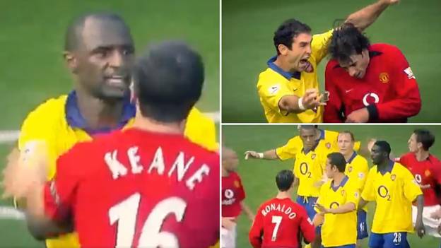 The Dramatic Ending Of Manchester United vs Arsenal In 2003 Is Going Viral - It's Still An Insane Watch