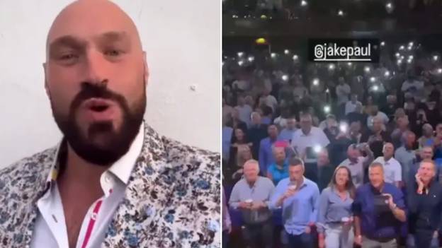 Tyson Fury Leads Crowd On Chant Saying ‘Jake Paul Is A P***y’