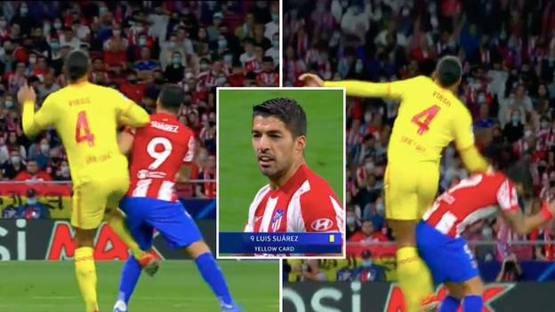 Luis Suarez Attempted To Do Harry Kane's 'Signature Move' On Virgil Van Dijk But It Backfired Instantly