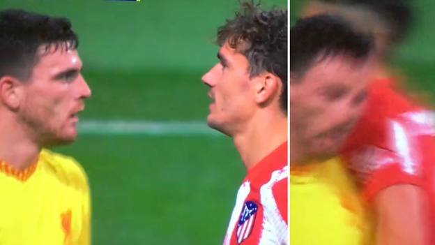 Andy Robertson Gets Hilariously Wiped Out By Atletico Madrid Player While Staring Out Antoine Griezmann