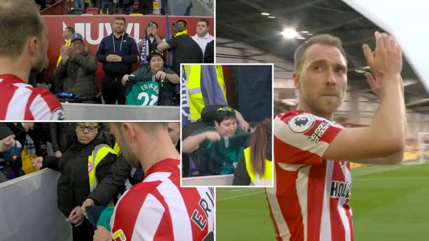 Christian Eriksen Receives Thunderous Applause From Tottenham Fans And Signs Shirt In Emotional Scenes