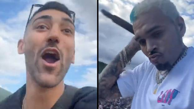 Man Gets Backstage At Wireless Festival Without A Ticket And Gives Chris Brown His Phone