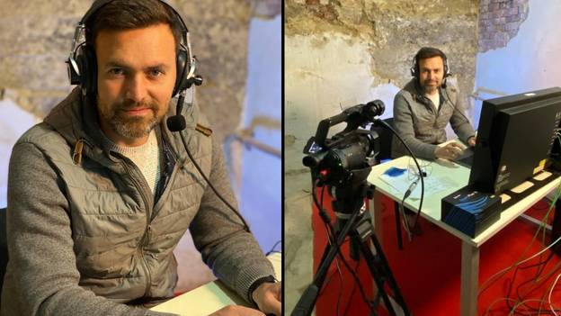 乌克兰欧洲电视网歌曲大赛评论员从炸弹庇护所广播