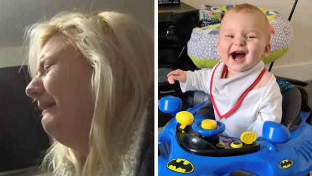 Moment mum sobs fake tears as she’s arrested for murder of ten-month-old baby son