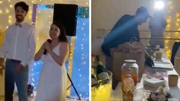 Newlyweds stun guests as they dish out McDonald's for their wedding meal