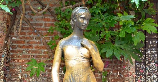 The famous Juliet statue is in Verona. Credit: Alamy)