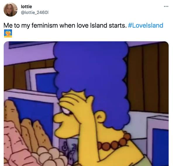 Some people dont think Love Island and feminism mix (Credit: Twitter)