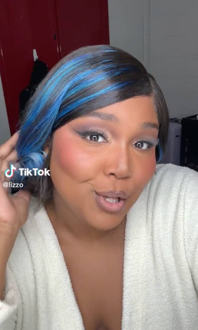 &quot;I’ve got some blue going on!&quot; Credit: lizzo/TikTok
