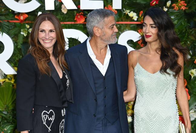 Julia with the Clooneys. Credit:  INSTAR Images LLC / Alamy Stock Photo