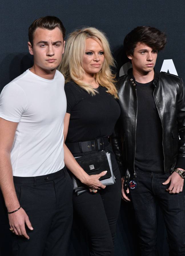Pamela Anderson's sons have been praised for defending their mum. Credit: Alamy / Abaca Press