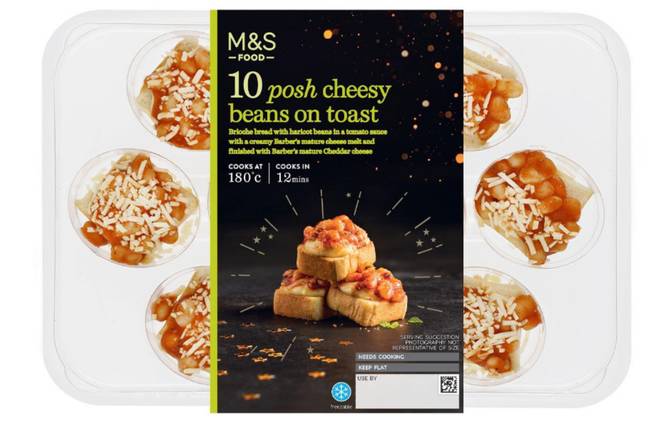 The posh cheesy beans on toast has been criticised (Credit: M&amp;S)