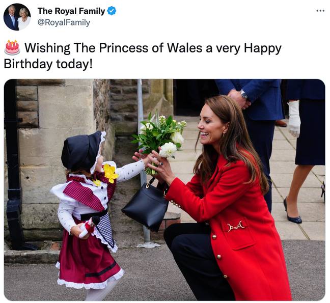 The royal family have wished the Princess of Wales a happy birthday. Credit: Twitter
