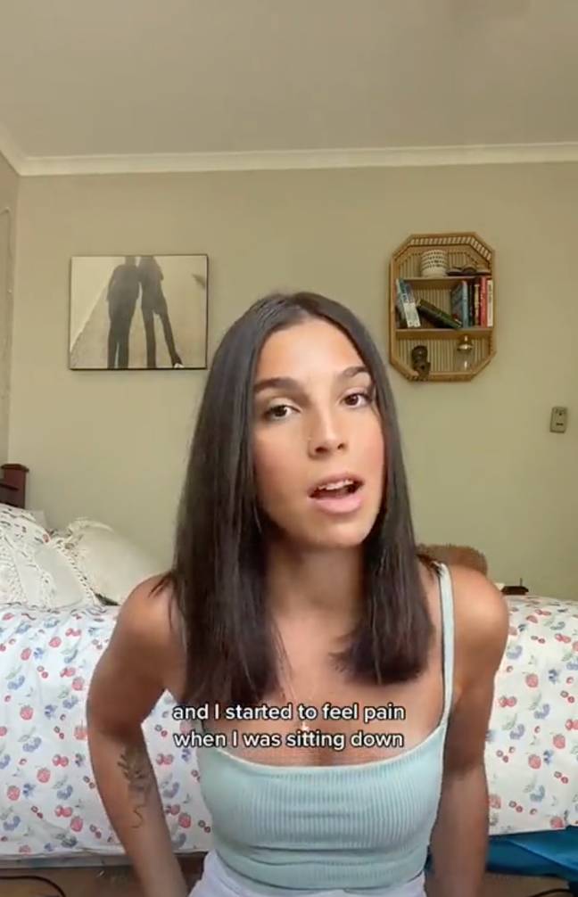 Jordy has Crohn's disease and she's opened up about her experience with Perianal disease, which has left her with two holes next to her bum. Credit: TikTok@itsjordysworld