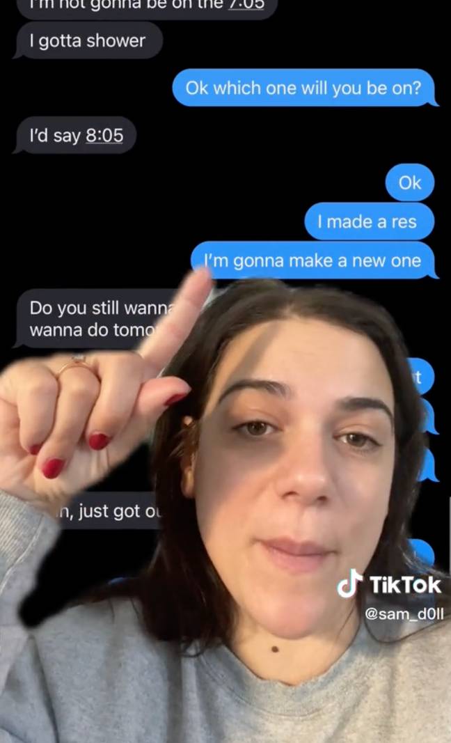 This man pretended to be interested then ghosted anyway. Credit: TikTok / @sam_d0ll