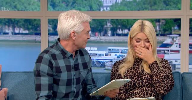 Phil and Holly couldn't contain themselves during Gino's advice segment. Credit: ITV
