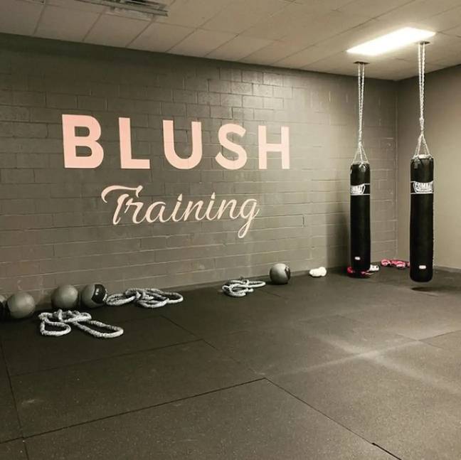 The gym is women-only and is located in Kansas.  Credit: Blush Fitness/Instagram