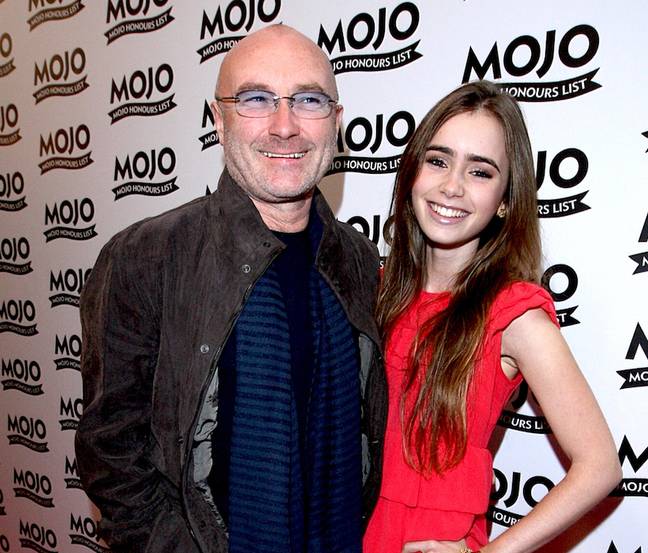 Lily Collins' dad is none other than Phil Collins. Credit:  PA Images / Alamy Stock Photo