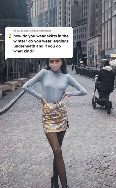 The hack doesn't affect the look of your tights at all! (Credit: TikTok)