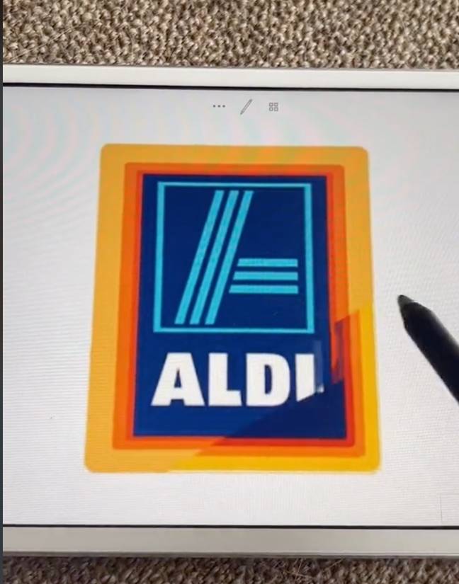 Some think the new Aldi logo looks older. (Credit: TikTok/@crapipadart)