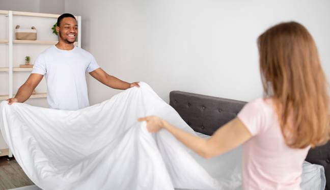 You may want to think twice about making your bed first thing in the morning. Credit: Prostock-studio / Alamy Stock Photo