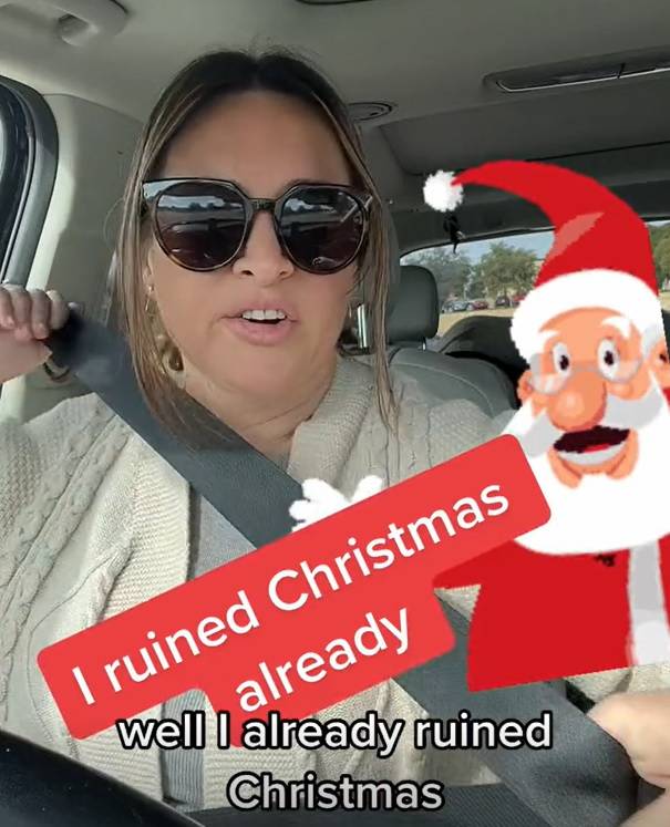 One mum was terrified she'd 'ruined Christmas' before it was even December after her daughter spotted her main present. Credit: TikTok/@didyousaytarget
