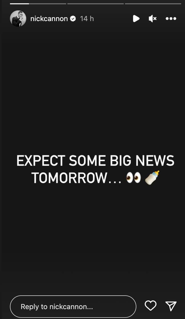 Cannon ngacmoi 'lajmin e madh'. Kredia: @nickcannon/ Instagram