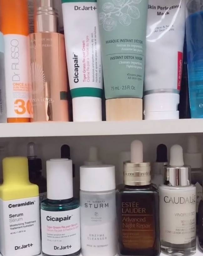 You shouldn't store your skincare in the bathroom. (Credit: TikTok)