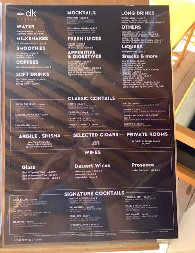 Jessica ended up checking the restaurant’s menu online and claimed it listed a mojito for €25. Credit: Kennedy News and Media