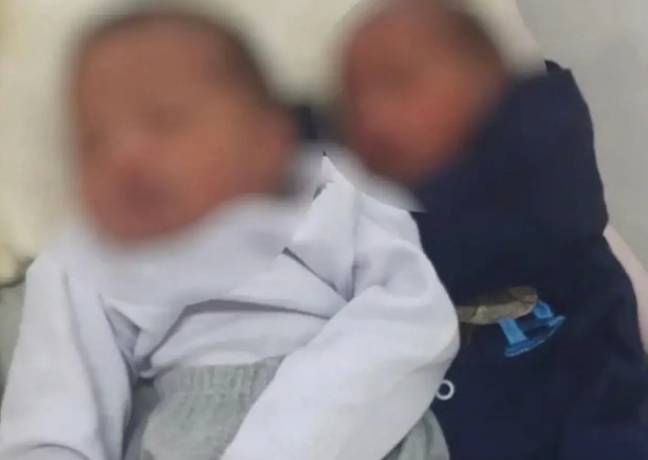 A Portuguese teenager has welcomed a set of twins with two different dads. Credit: Redes Socials