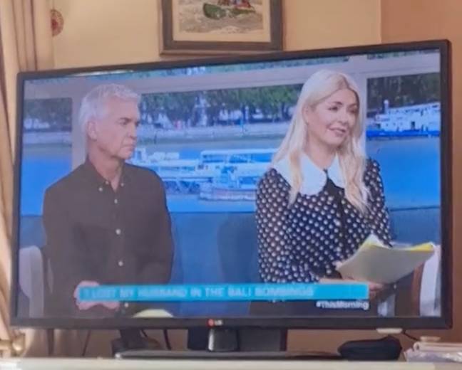 Schofield and Willoughby were chatting with Polly Brooks MBE who lost her husband in the Bali bombings. Credit: ITV/ @jennatuddenham/ TikTok