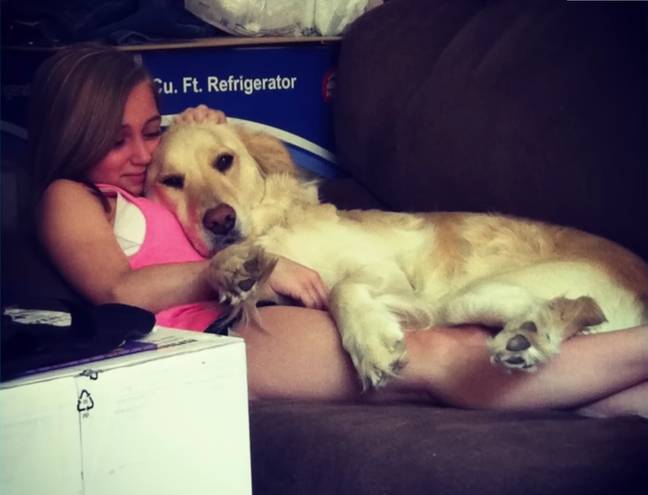 Shauna playing with her dog. Credit: TLC
