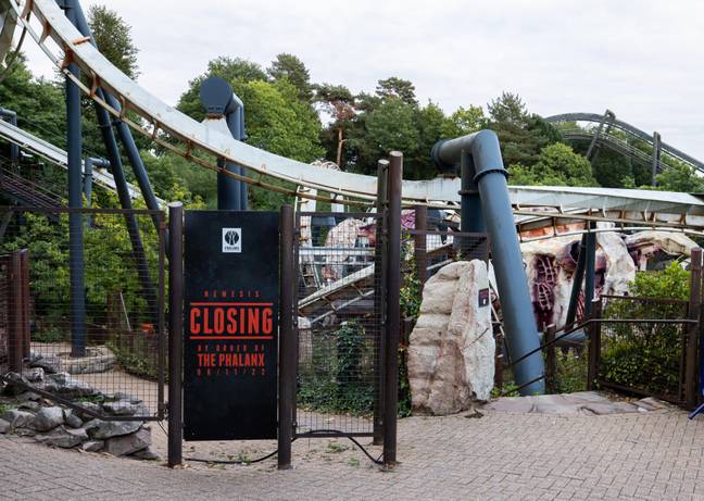 Alton Towers put posters up warning visitors of the upcoming closure. Credit: Alton Towers