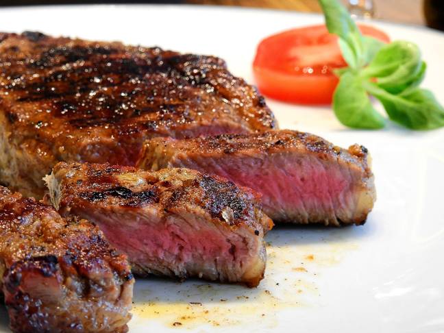 The baby's steak was still pink in the centre. Credit: Pixabay