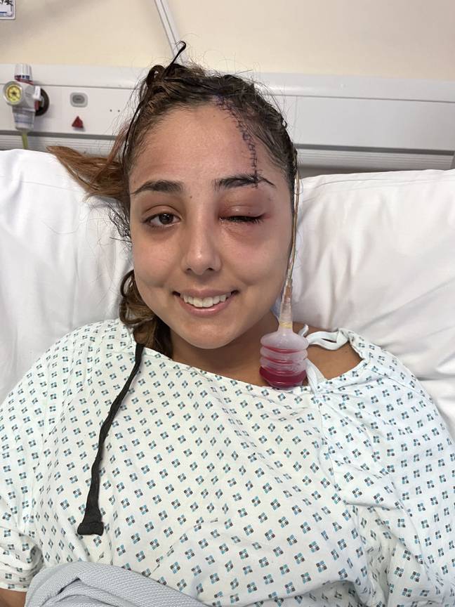 The horrific incident occurred when Jeena Panesar lost control of the car while driving home from work in Swadlincote, Derbyshire on January 24th. Credit: Kennedy News and Media