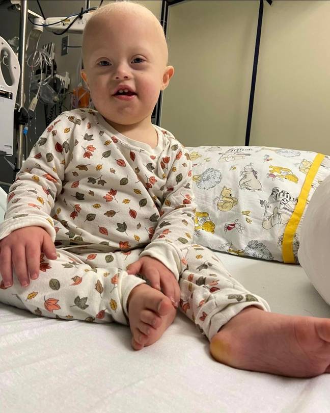 The toddler had four rounds of chemotherapy in total. Credit: Credit: @mermaidmussels/Instagram
