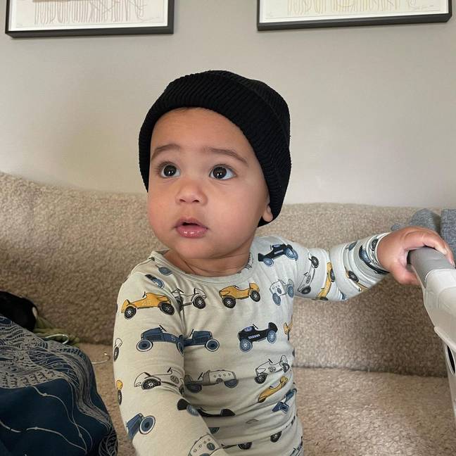 Kylie shared the first full pictures of her son's face. Credit: Instagram/kyliejenner