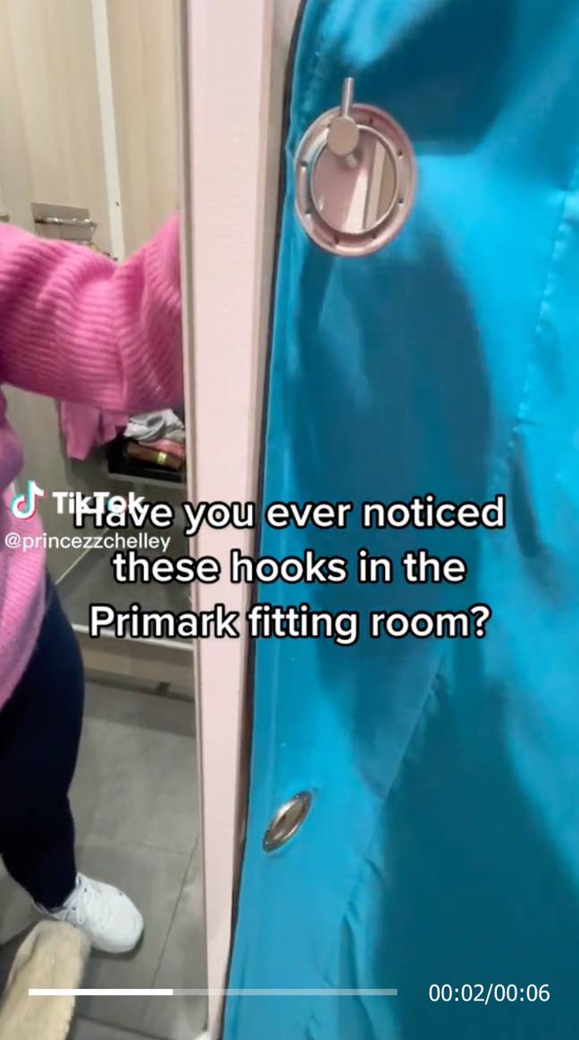 A TikToker has revealed an incredible changing room hack. Credit: TikTok/princezzchelley