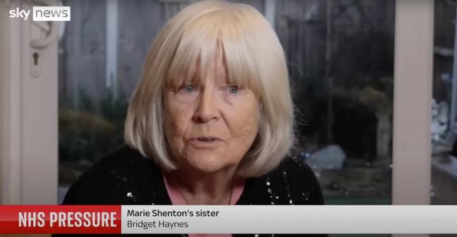 Marie's sister Bridget Haynes. Credit: Sky News