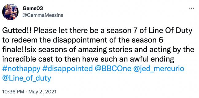 Fans are hopeful the series will return for a 7th season. Credit: @GemmaMessina/Twitter