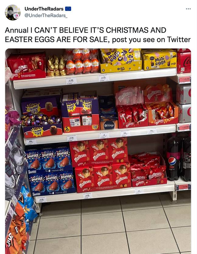 One shopper found Easter eggs on the shelves. Credit: Twitter