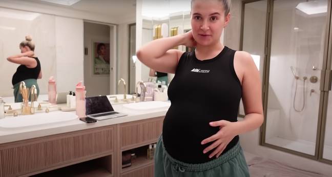 The social media influencer shared a baby bump update with fans.  Credit: MollyMae/YouTube