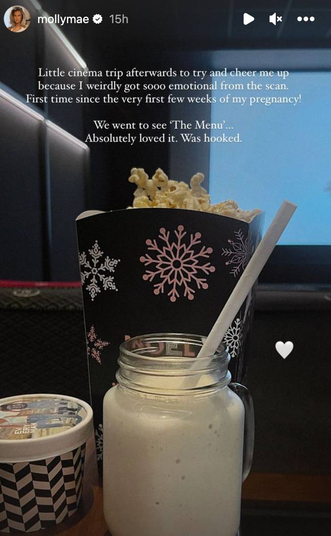 Molly-Mae and Tommy went to the cinema after the scan. Credit: @mollymae/Instagram