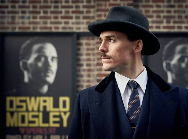 Sam Claflin is reprising his role of Oswald Mosley this season (Credit: BBC)
