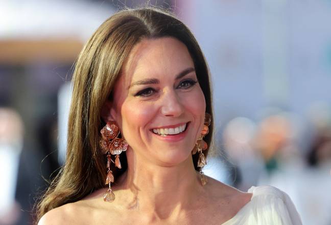 Kate's earrings are from Zara. Credit: PA