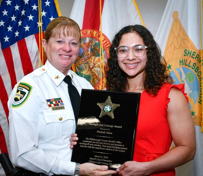 Alma has been awarded for her bravery. Credit: Facebook / Hillsborough County Sheriff's Office
