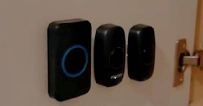 This mum calls her kids with a doorbell system. (Credit: SWNS)