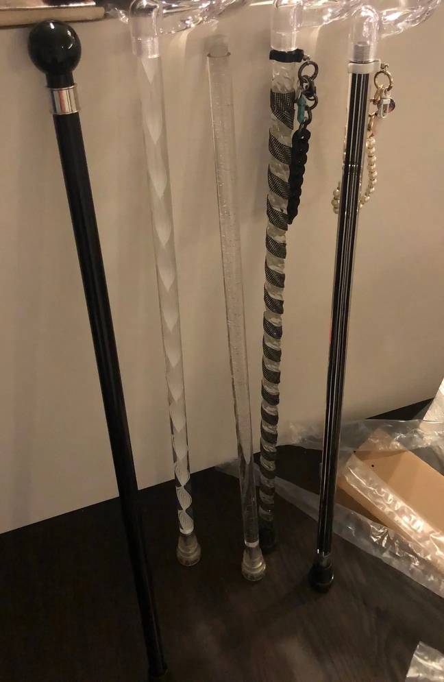 Christina Applegate tweeted a picture of her walking sticks. Credit: @1capplegate/Twitter