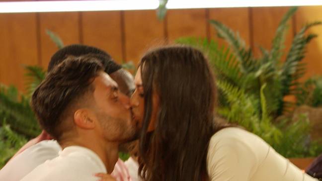 Gemma and Davide shared a kiss. Credit: ITV