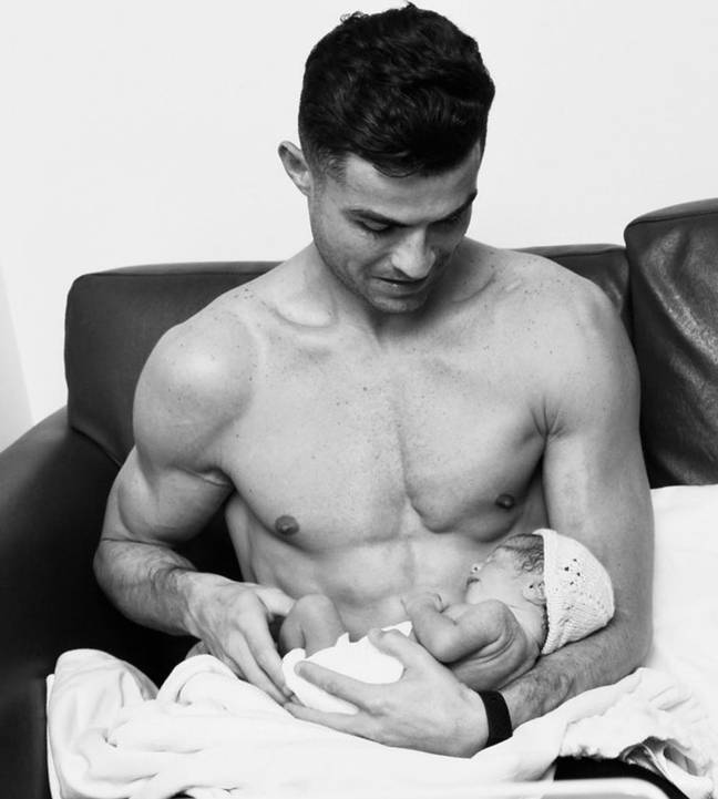 Cristiano Ronaldo shared a picture of his newborn daughter. (Credit: @cristiano/Instagram)